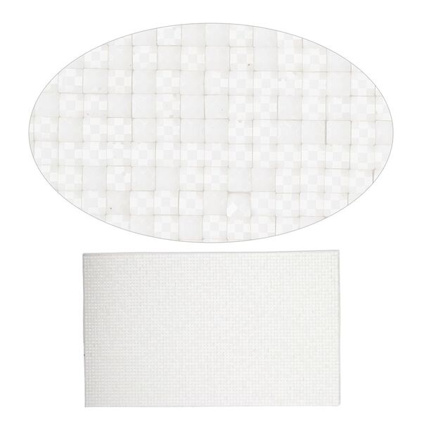 Adhesive sheet, My Style Deco Art&trade;, peel-off, resin and glue, white, 8 x 4.75-inch rectangle, 1.8mm thick. Sold individually. image number 0