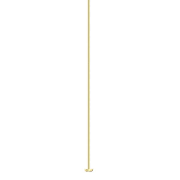 Head pin 1pkg25 14Kt gold-filled, 2 inch, 24 gauge image number 0
