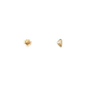 Citrine 1pkg2, hand-cut faceted heart gem 4mm