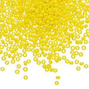 Seed bead, TOHO BEADS&reg;, glass, pkg/50g, #11 round, opaque dandelion (TR-11-42).