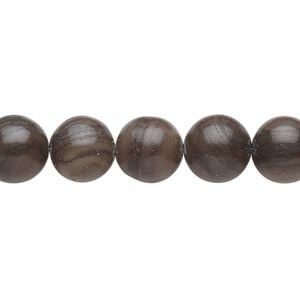 Wood grain stone (marble) 1pkg1, round bead natural 15.5-16 inch 10mm