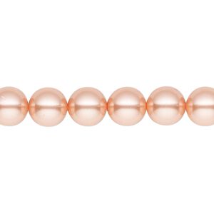 Pearl 250pk rose peach, Swarovski&reg; 8mm round 5810