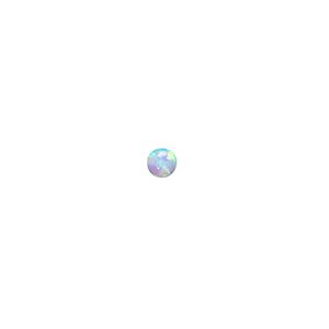 Cabochon, "opal" (silica and epoxy) (man-made), light blue, 4mm calibrated round. Sold per pkg of 4.