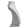 Display, necklace, velveteen and steel, white, 11 x 7-1/4 x 6 inches. Sold individually. image number 1