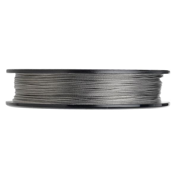 Beading wire, Tigertail&trade;, nylon-coated stainless steel, clear, 7 strand, 0.022-inch diameter. Sold per 30-foot spool. image number 0