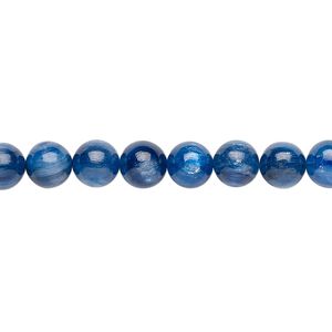 Blue kyanite 1pkg1, round bead natural A- grade, 15.5-16 inch 6mm