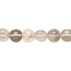 Lodolite 1pkg1, hand-cut uneven round bead natural 14 inch 8-9mm