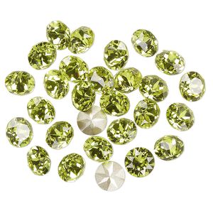 Chaton 144pk citrus green foil back, Crystal Passions&reg; 6.14-6.32mm round SS29 1088