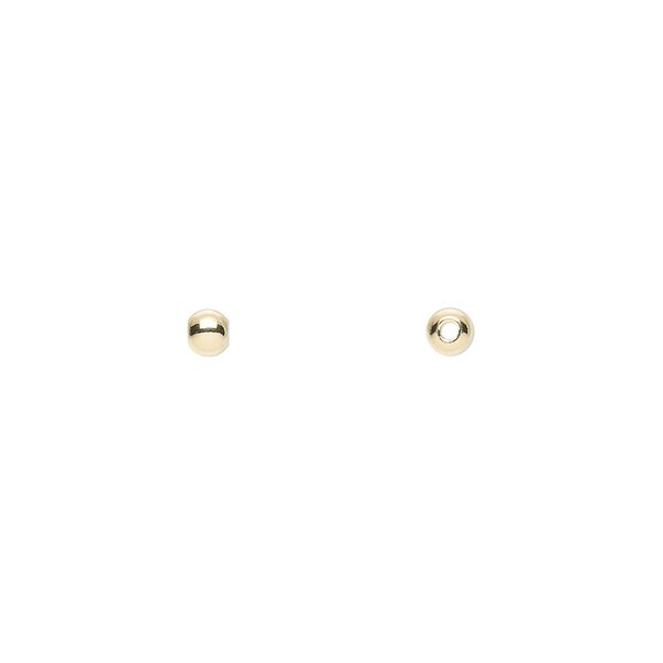 Bead 1pkg20 14Kt gold, 3mm seamless round image number 0