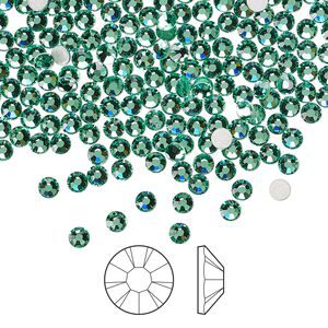 Flat back 1440pk Caribbean Sea foil back, Preciosa MAXIMA Czech crystal hotfix rhinestone 2.7-2.9mm chaton rose round SS10
