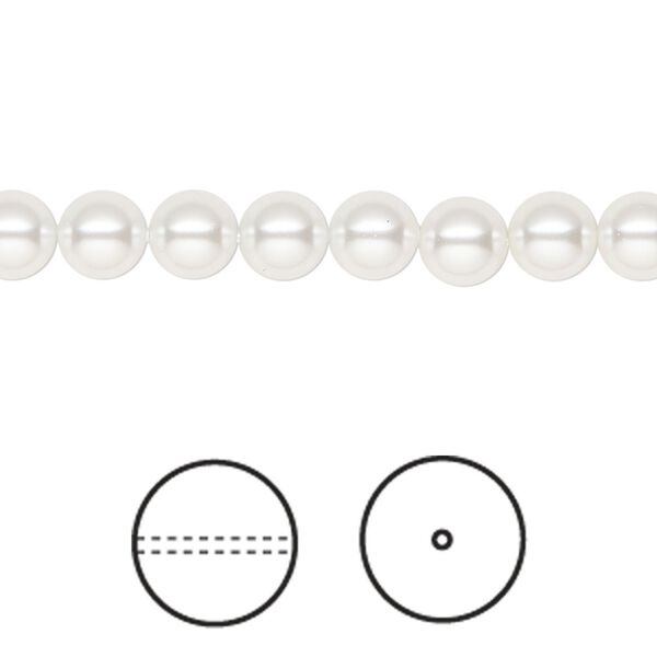 Pearl 50pk moonlight, Crystal Passions&reg; 6mm round 5810 image number 0