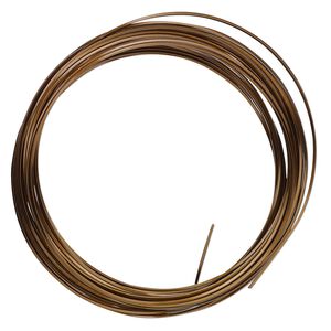 Wire, ParaWire&trade;, vintage bronze-finished copper, square, 21 gauge. Sold per 7-yard section.