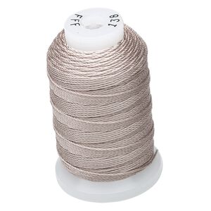 Thread, Purely Silk&trade;, 3-ply, grey, size FFF. Sold per 92-yard spool.