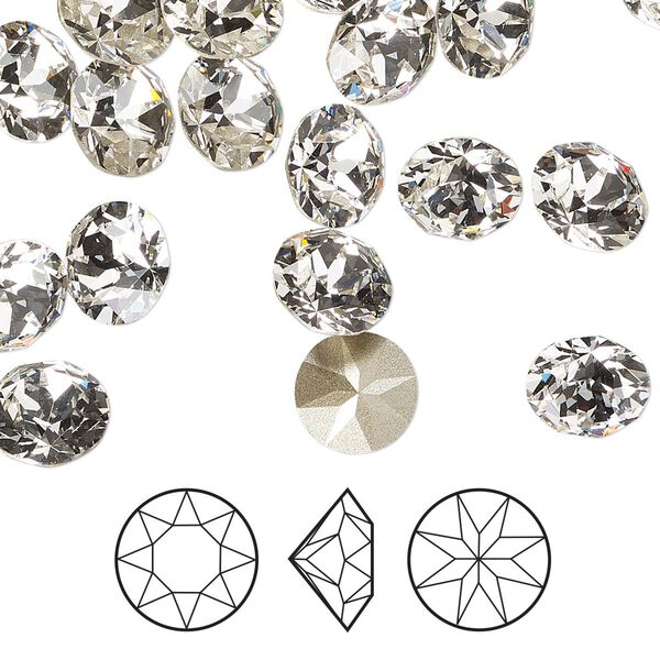 Chaton 48pk crystal foil back, Crystal Passions&reg; 8.16-8.41mm round SS39 1088 image number 0