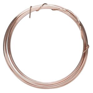 Wire, ParaWire&trade;, rose gold-finished copper, square, 21 gauge. Sold per 4-yard section.