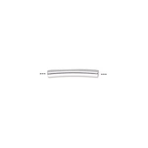 Bead 1pkg10 sterling silver-filled, 13x2mm curved tube