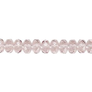 Bead, Czech fire-polished glass, lavender, 7x5mm faceted rondelle. Sold per 15-1/2" to 16" strand.