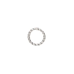 Loop Lock&trade;, JBB Findings, antiqued sterling silver, 11.5x2mm twisted round. Sold individually.