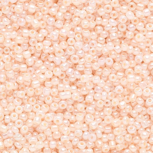 Seed bead, Ming Tree&trade;, glass, pkg/1 pound, #11 round, opaque ceylon peach. image number 0