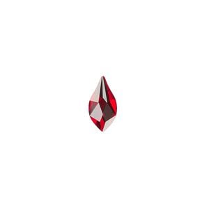 Flat back 12pk light Siam foil back, Crystal Passions&reg; 10x5mm flame 2205