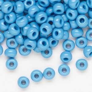 Seed bead, Preciosa Ornela, glass, opaque turquoise, #2 rocaille. Sold per 500-gram pkg.