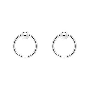 Jump ring 1pkg2 sterling silver, 12mm round / 4mm ball, 17 gauge / 9.7mm inside diameter