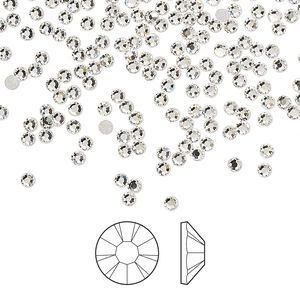 Flat back 1440pk crystal foil back, Preciosa MAXIMA Czech crystal hotfix rhinestone 1.9-2.1mm chaton rose round SS6