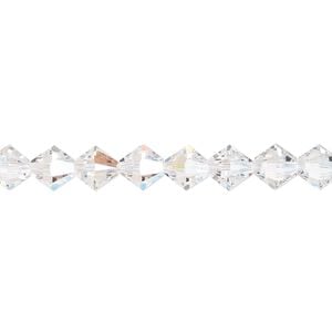 Bead 360pk crystal shimmer, Swarovski&reg; 6mm XILION bicone 5328
