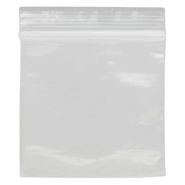 Bag, Tite-Lip&trade;, anti-tarnish plastic, transparent clear, 3-inch top zip. Sold per pkg of 1,000. image number 1