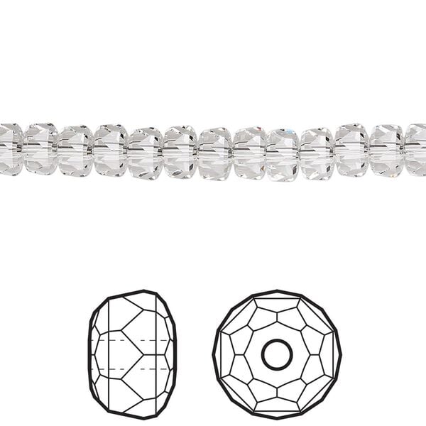 Bead 288pk crystal, Swarovski&reg; 6x4mm rondelle 5045 image number 0