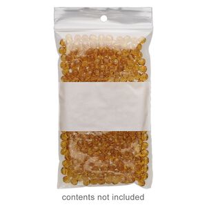 Bag, Tite-Lip&trade;, plastic, clear and white, 3x5-inch top zip with block and hole. Sold per pkg of 1,000.