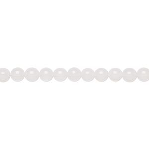 White agate 1pkg1, round bead natural 15.5-16 inch 4mm