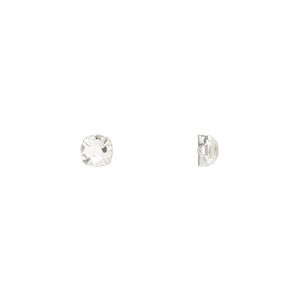 Bead 1440pk rose montees crystal silver plate, Preciosa Czech crystal 3.8-4mm round SS16