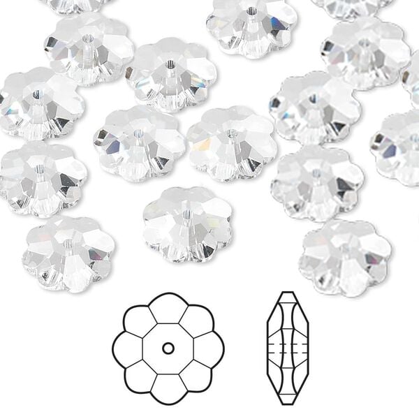 Margarita flower 288pk crystal, Swarovski&reg; 10x3.5mm 3700 image number 0