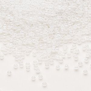 Seed bead, Dyna-Mites&trade;, glass, pkg/1/2kg, #11 round, opaque ceylon pastel white, (334 11/0 RR).