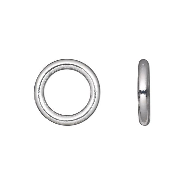 Jump ring 1pkg1 sterling silver, 16mm soldered closed round, 11 gauge / 11.1mm inside diameter image number 0