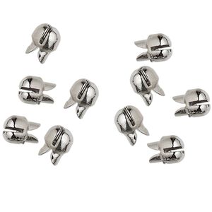 Crimp 1pkg10 gunmetal-plated "pewter", 7x6mm, Bulldog Crimp&trade;