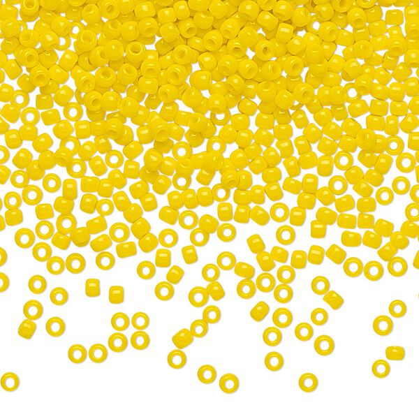 Seed bead, TOHO BEADS&reg;, glass, pkg/250g, #11 round, opaque sunshine (TR-11-42B). image number 0