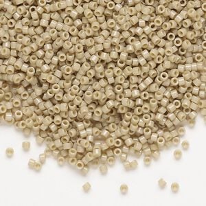Seed bead, Delica&reg;, glass, pkg/7.5g, #11 round, Duracoat&reg; opaque outside dyed moth wing brown (DB-2364).