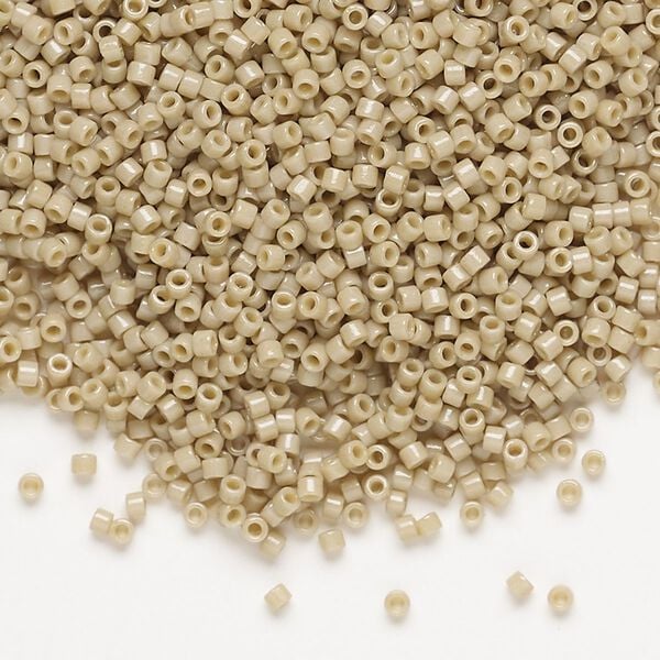 Seed bead, Delica&reg;, glass, pkg/7.5g, #11 round, Duracoat&reg; opaque outside dyed moth wing brown (DB-2364). image number 0