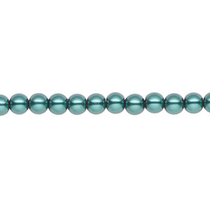 Pearl 1pk green, Celestial Crystal&reg; 4mm round 15.5-16 inch
