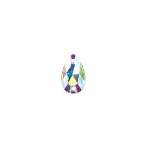 Sew-on 96pk crystal AB foil back, Swarovski&reg; 12x7mm pear 3230