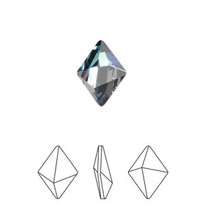 Fancy stone 1pk crystal Sahara Z CAL V SI foil back, Crystal Passions&reg; 14x10.5mm tilted spike 4929