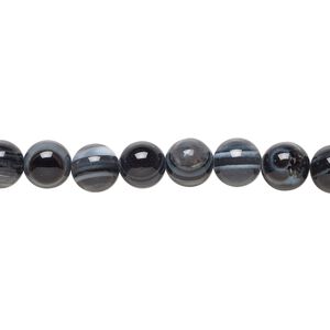 Bull's eye agate 1pkg1, round bead natural B grade, 15.5-16 inch 6mm
