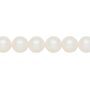Pearl 250pk pearlescent white, Swarovski&reg; 8mm round 5810