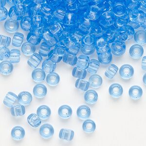 Seed bead, Miyuki, glass, pkg/25g, #6 rocaille, transparent cornflower blue (RR-159).