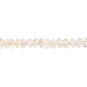 Citrine / quartz crystal 1pkg1, hand-cut saucer bead 14 inch 4x2mm-6x4mm