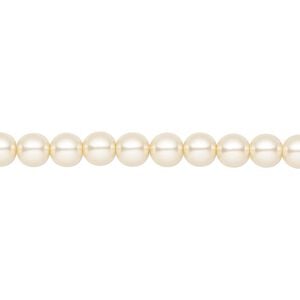 Pearl 500pk cream, Preciosa Czech crystal 5mm round