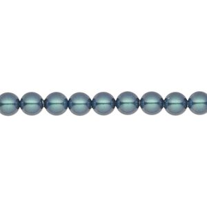 Pearl 100pk iridescent Tahitian look, Crystal Passions&reg; 5mm round 5810