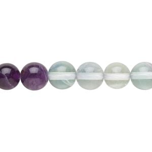 Multi-fluorite 1pkg1, round bead natural A- grade, 15.5-16 inch 8mm